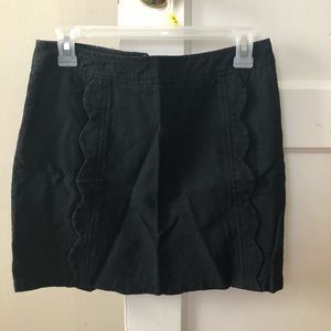 Black Scallop Skirt